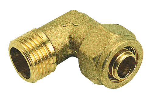 Raccord coudé PER à compression mâle